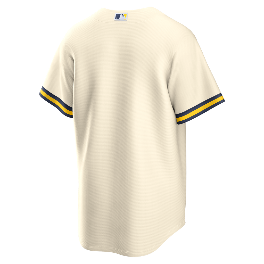 Men's Milwaukee Brewers Nike Cream Home Replica Team Jersey