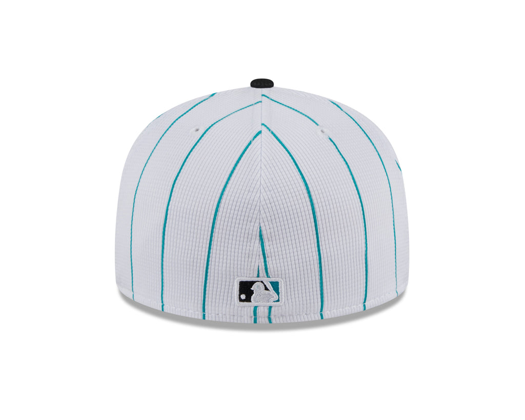 Men's Miami Marlins White 2024 Batting Practice 59FIFTY Fitted Hat