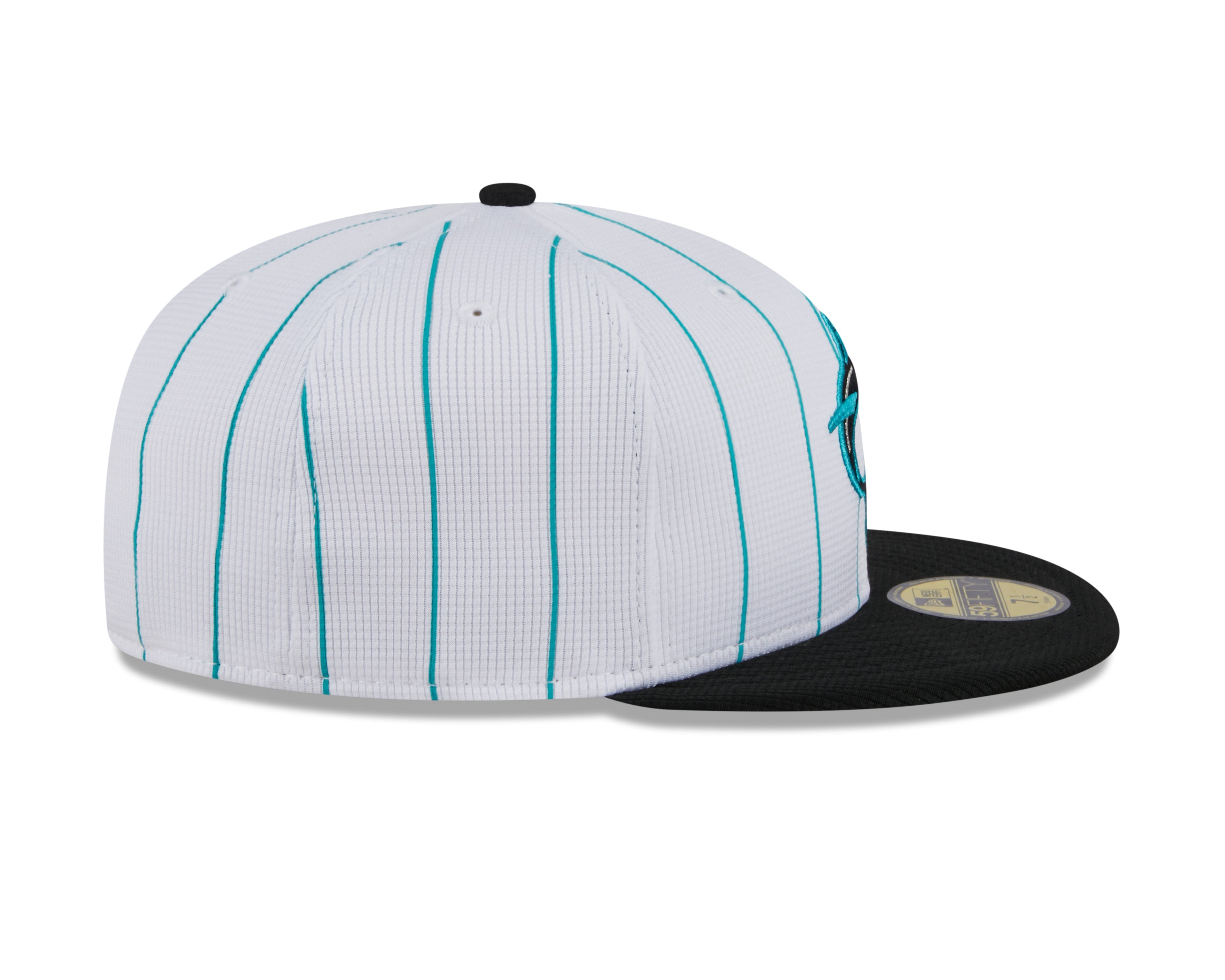 Men's Miami Marlins White 2024 Batting Practice 59FIFTY Fitted Hat