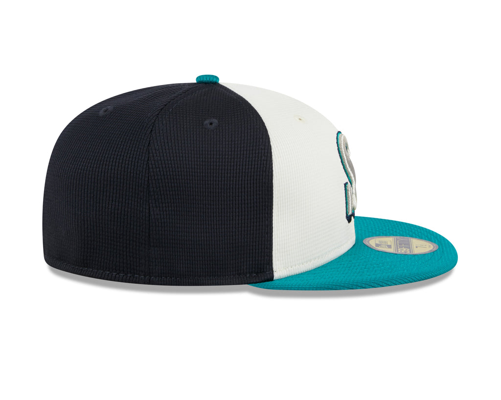 Men's Seattle Mariners New Era White 2024 Batting Practice 59FIFTY Fitted Hat