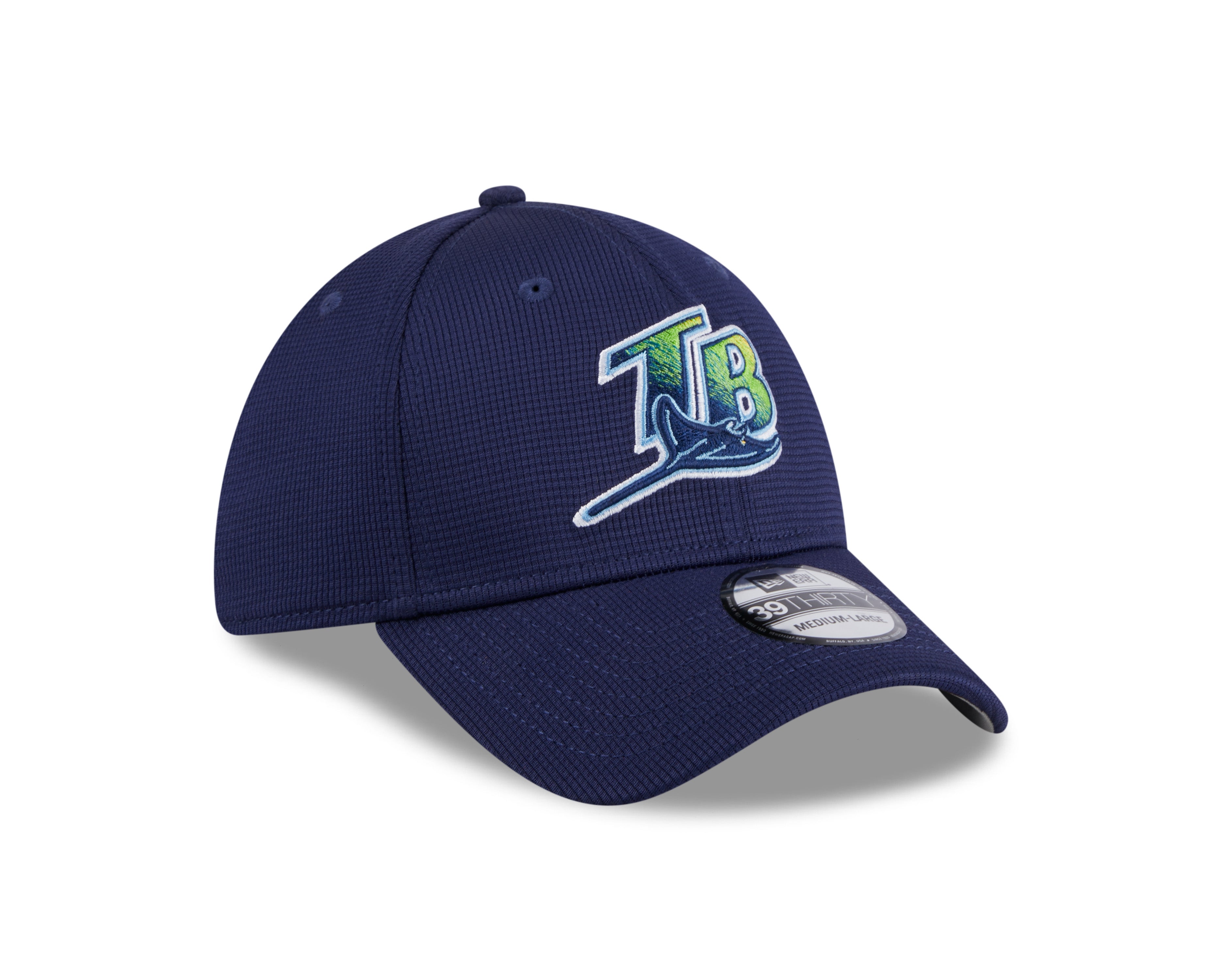 Men's Tampa Bay Rays New Era 2024 Batting Practice Navy 39THIRTY Flex-Fit Hat