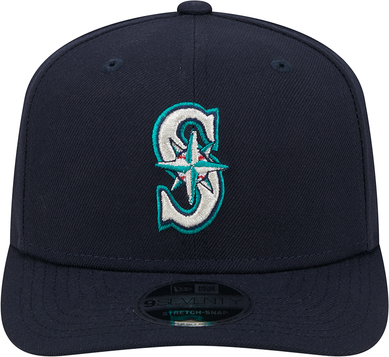 Seattle Mariners New Era Home Navy 9SEVENTY Adjustable Hat-Player Replica