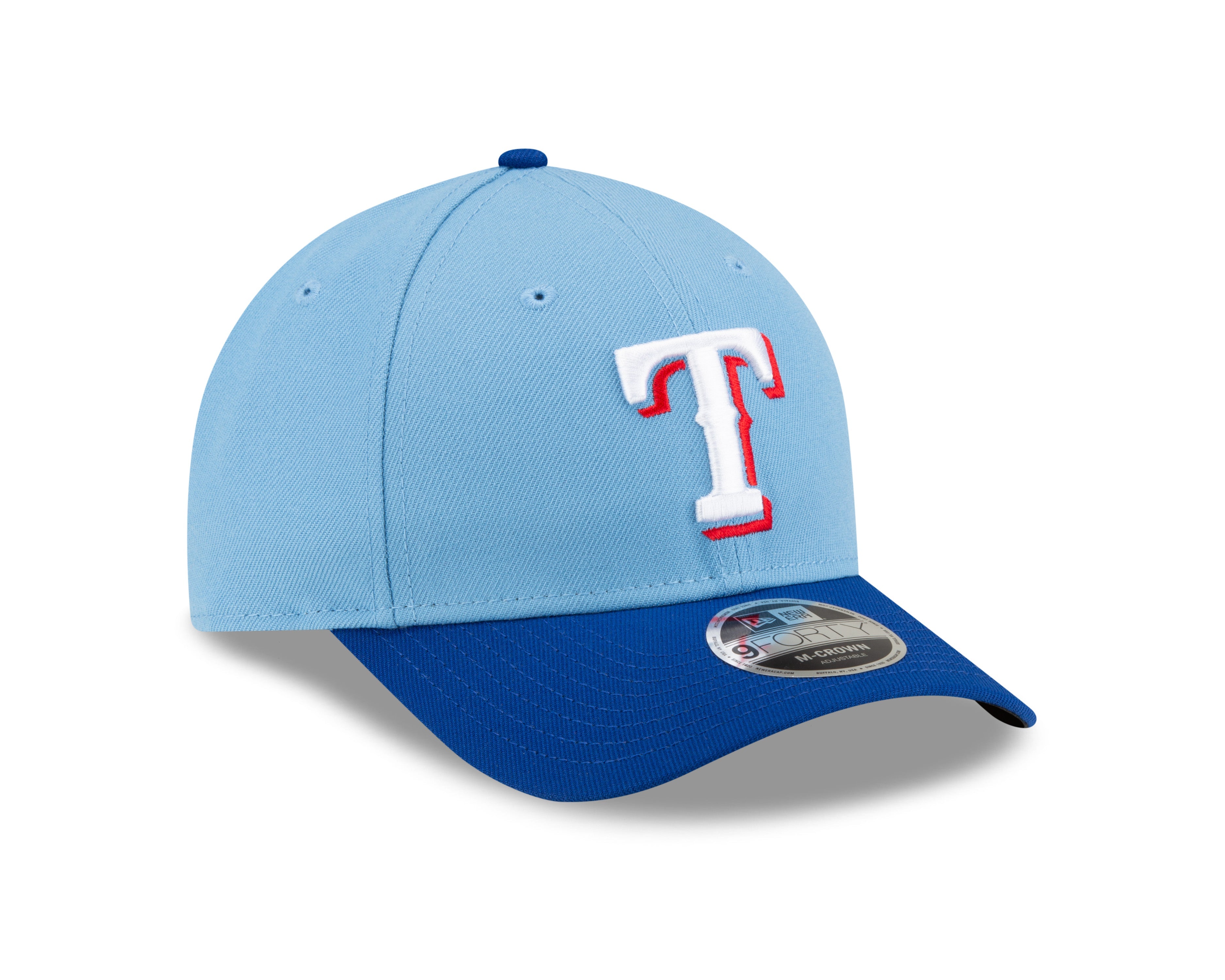 Texas Rangers Blue Alternate New Era Player Replica M-Crown 9FORTY Adjustable Hat