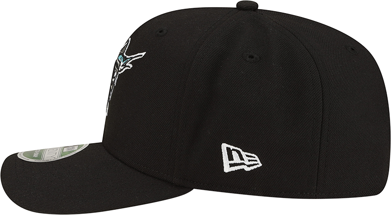 Florida Marlins Cooperstown New Era Black 9SEVENTY Adjustable Hat
