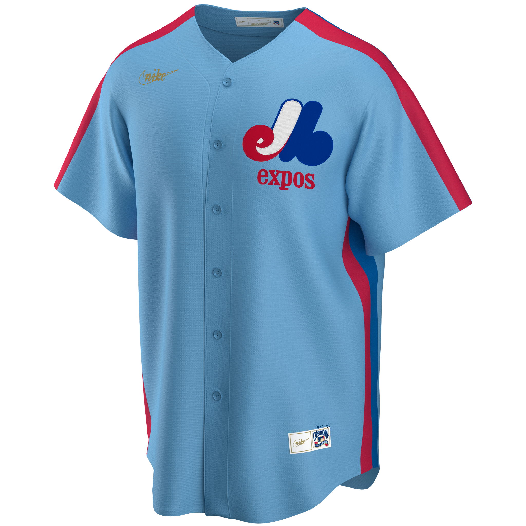 Men's Montreal Expos Vladimir Guerrero Nike Light Blue Road Cooperstown Collection Team Jersey