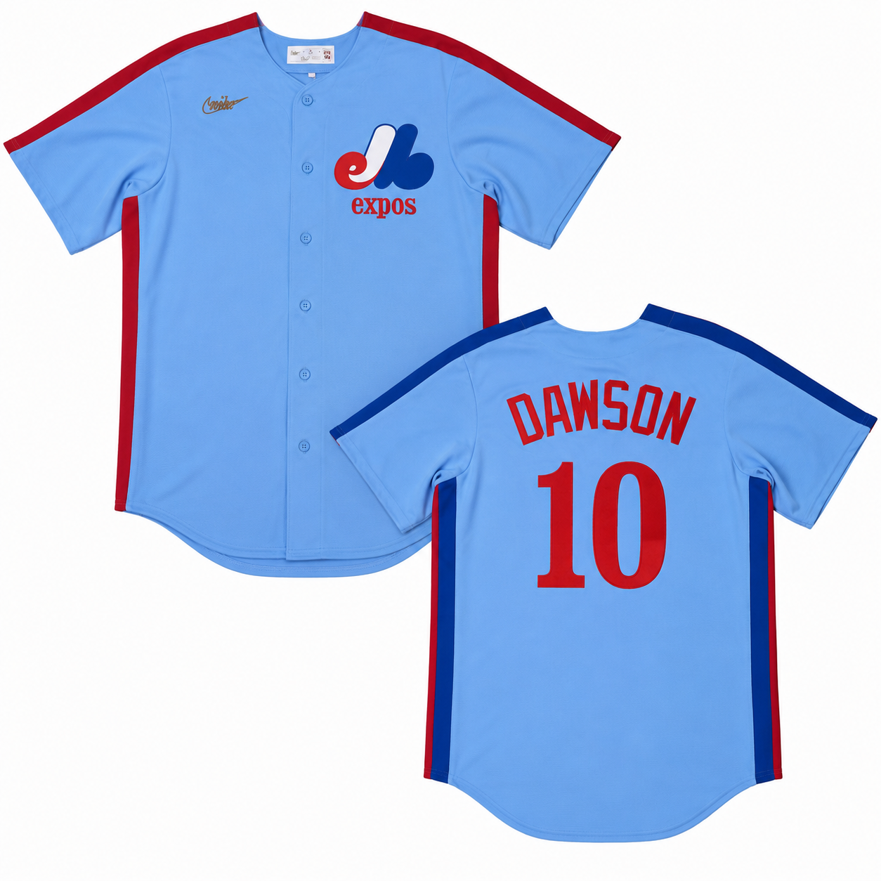 Men's Montreal Expos Andre Dawson Nike Light Blue Road Cooperstown Collection Premium Team Jersey