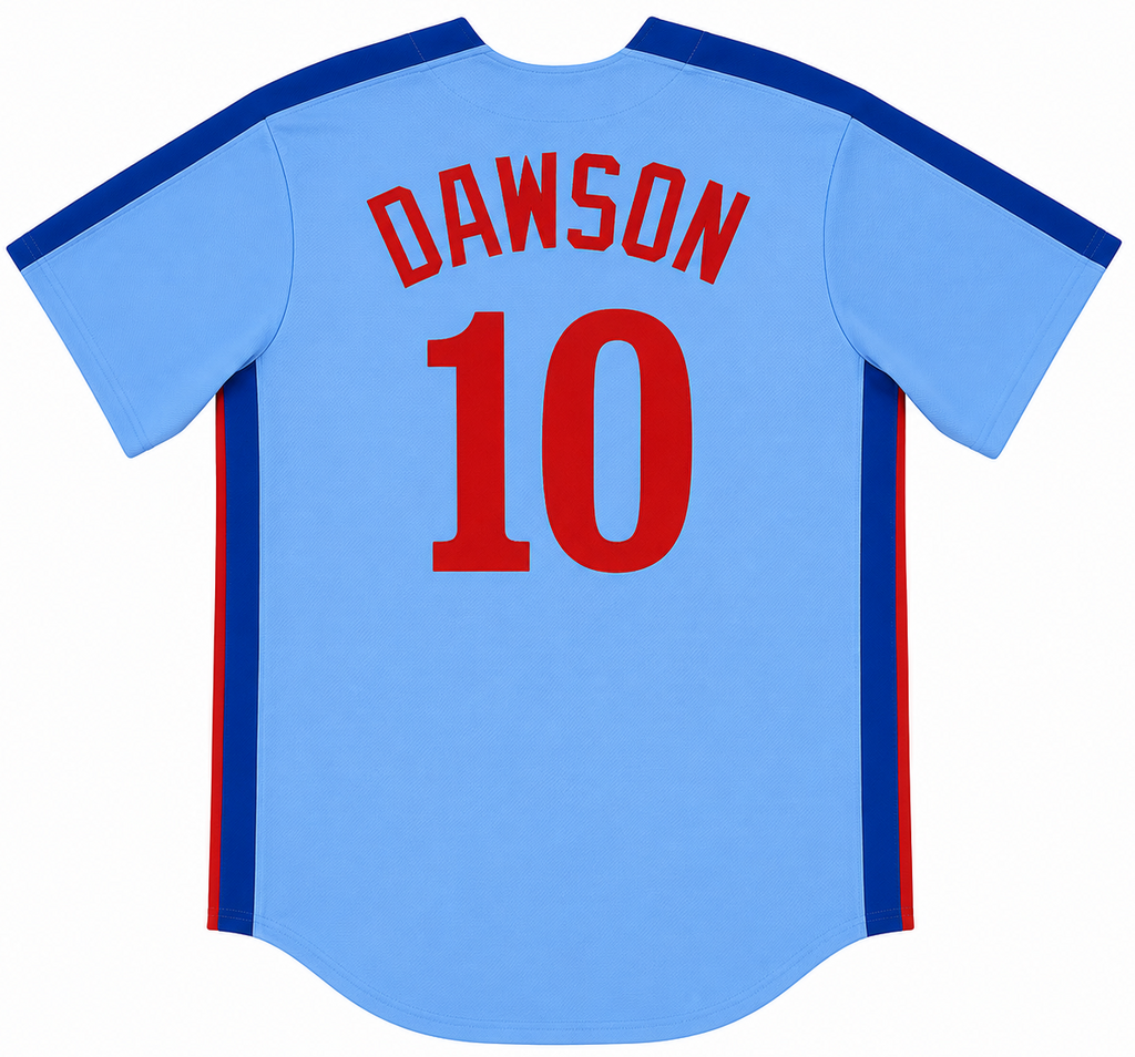 Men's Montreal Expos Andre Dawson Nike Light Blue Road Cooperstown Collection Premium Team Jersey