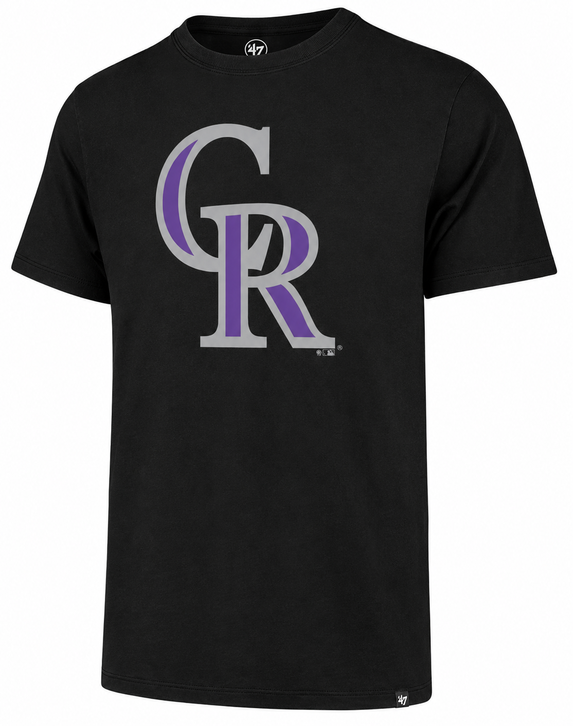 Men's '47 Brand MLB Colorado Rockies Black Flanker Tee