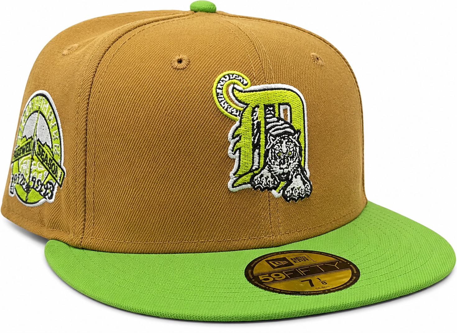 Detroit Tigers New Era Wheat/Lime Cooper 59FIFTY Fitted Hat