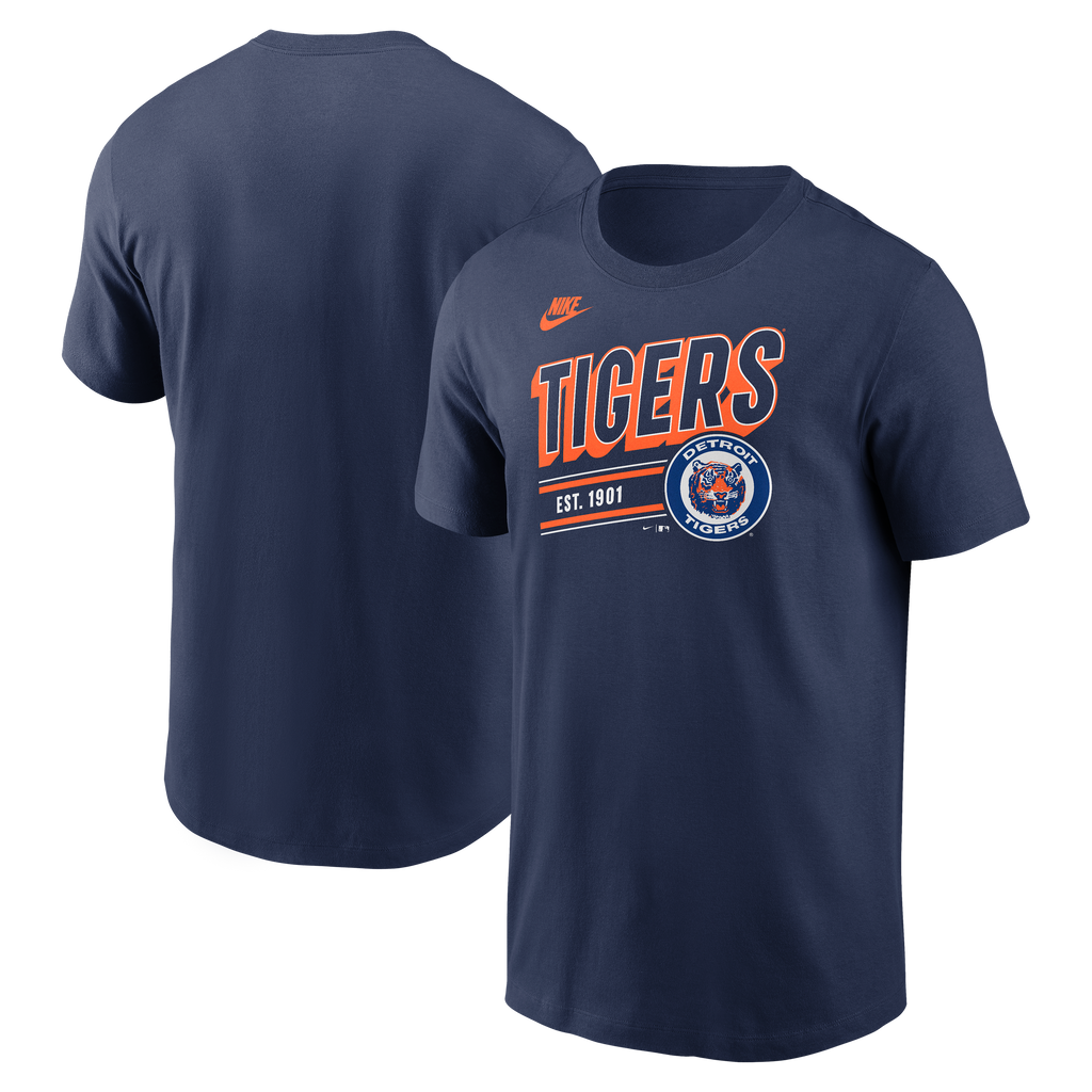 Men's Detroit Tigers Nike Navy Cooperstown Retro T-Shirt