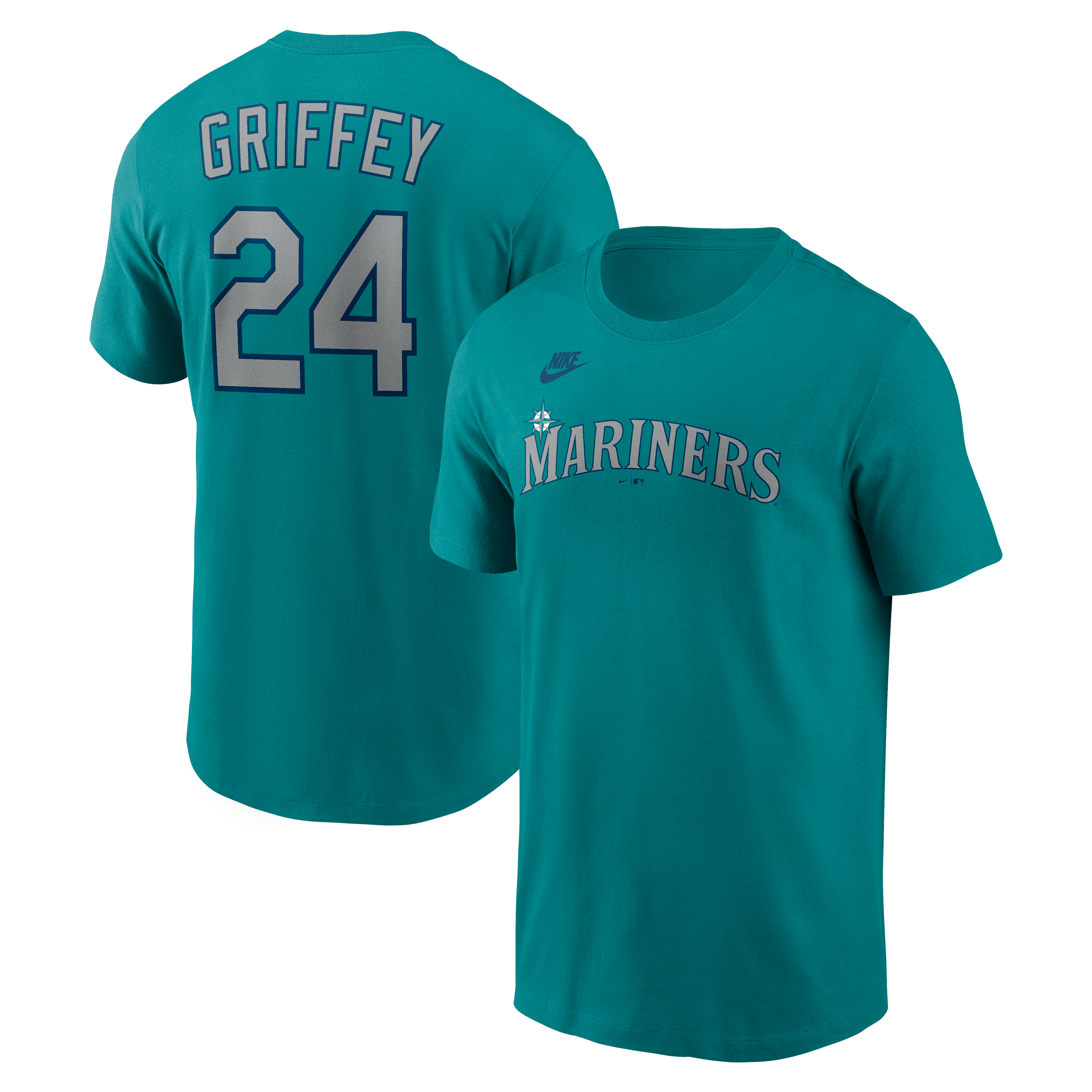 Men's Ken Griffey Jr. Seattle Mariners Nike Teal Name & Number T-Shirt