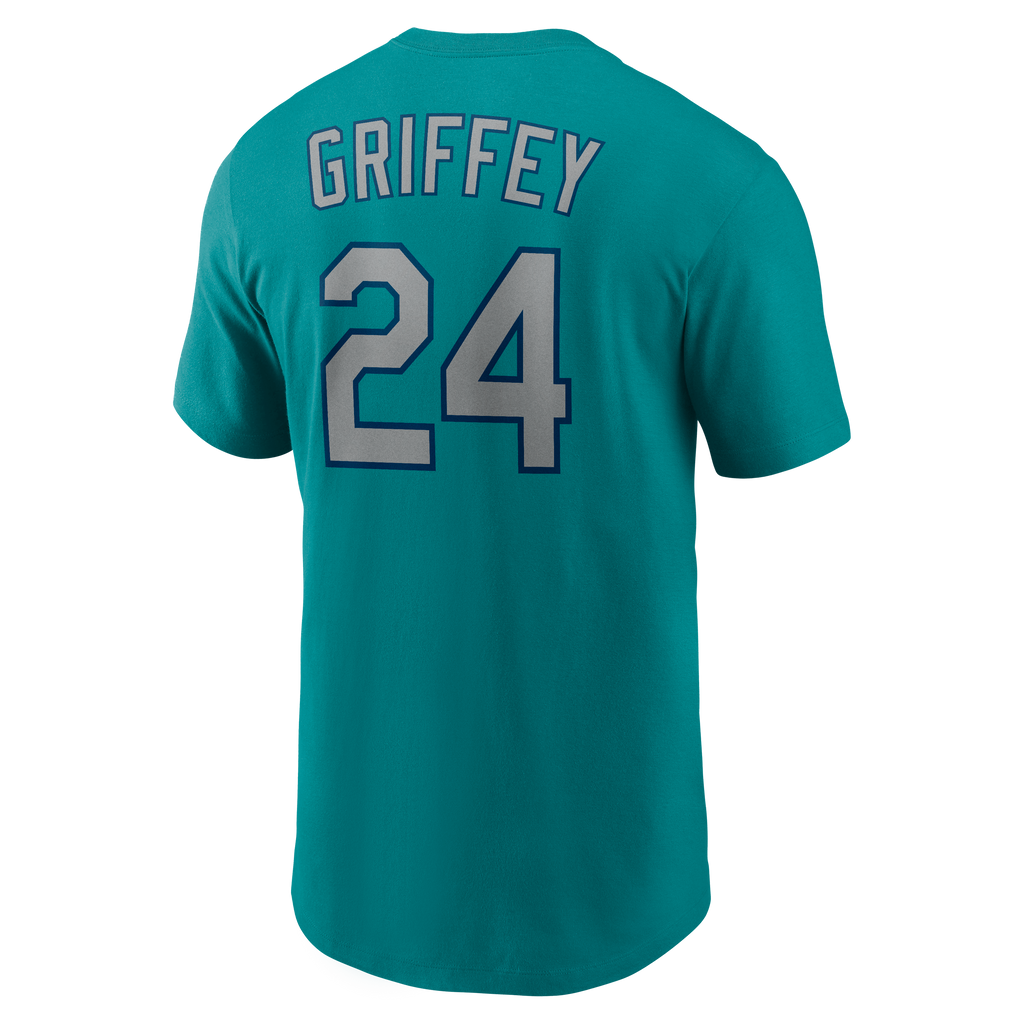Men's Ken Griffey Jr. Seattle Mariners Nike Teal Name & Number T-Shirt