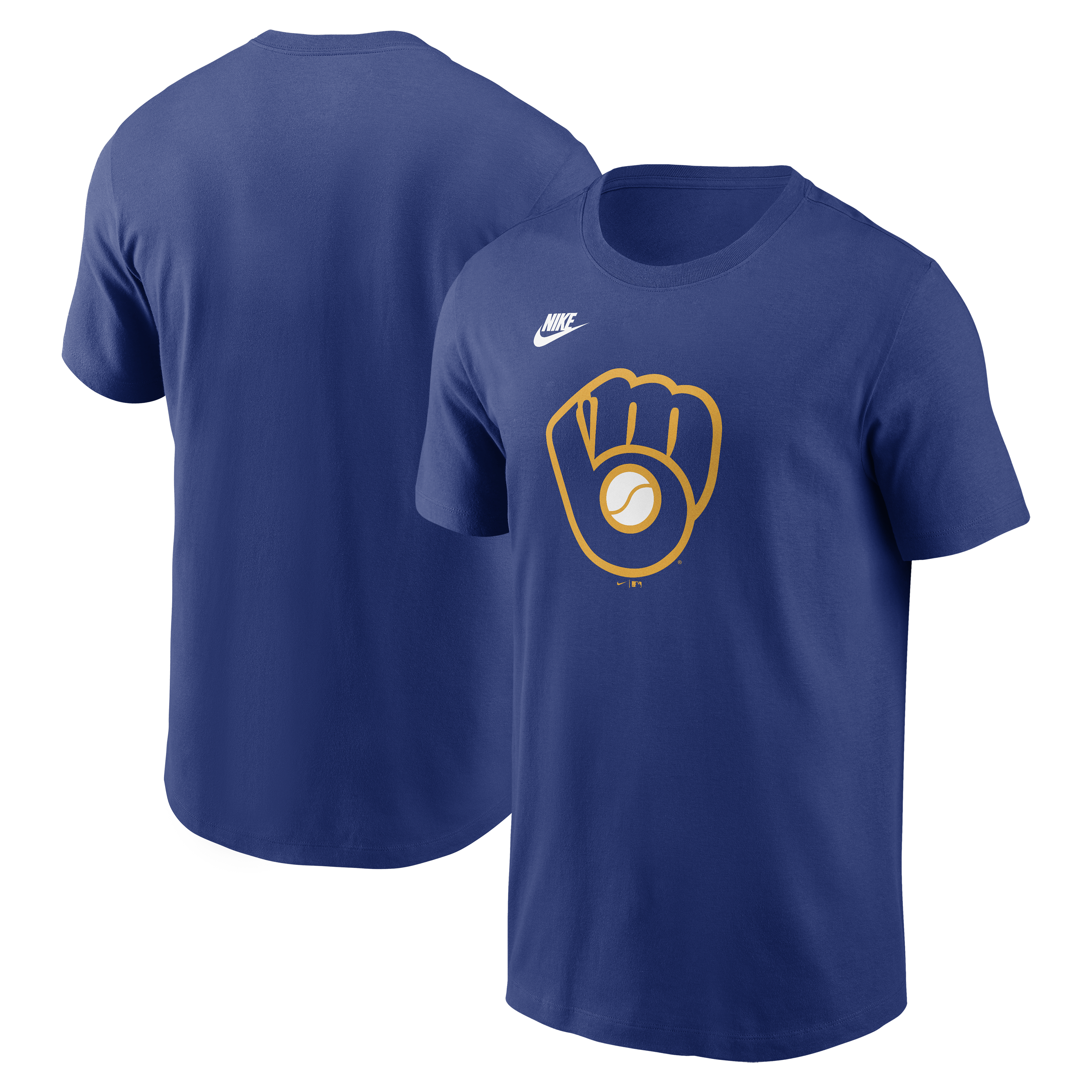Men's Milwaukee Brewers Nike Royal Blue Cooperstown Team Logo T-Shirt