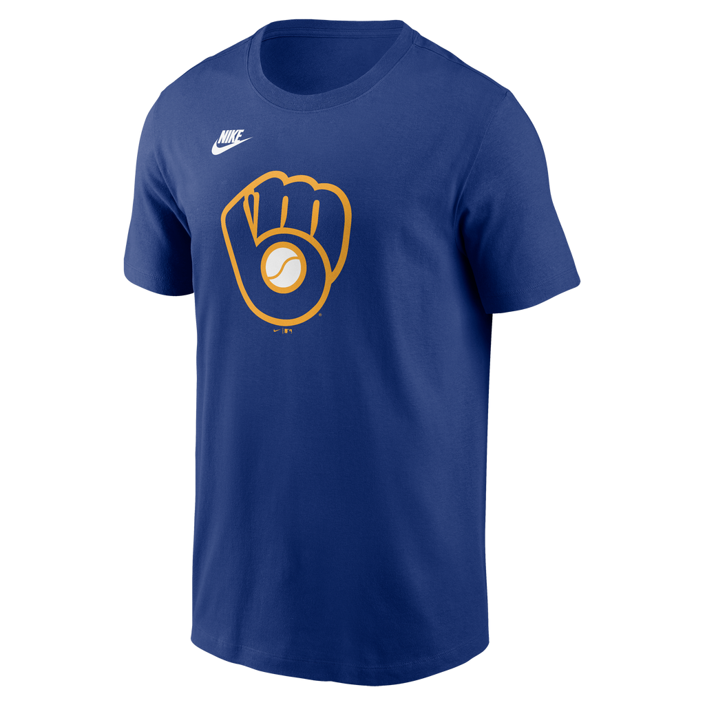 Men's Milwaukee Brewers Nike Royal Blue Cooperstown Team Logo T-Shirt