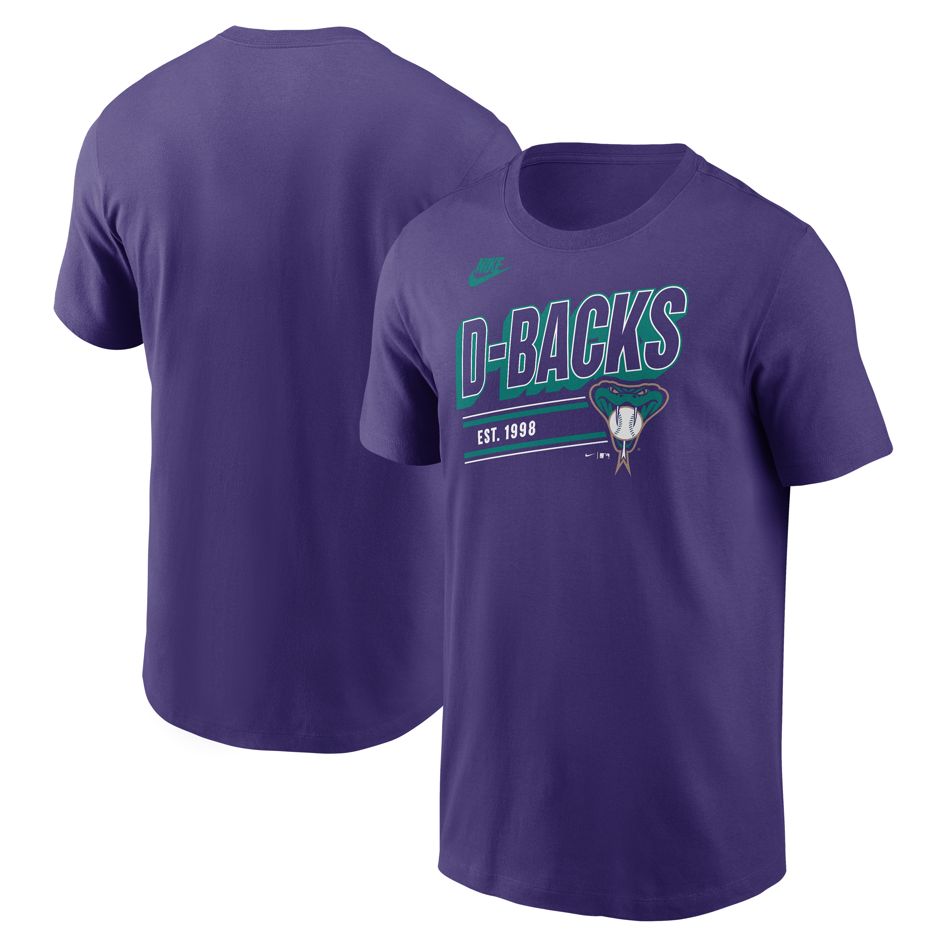 Men's Arizona Diamondbacks Nike Purple Cooperstown Retro T-Shirt