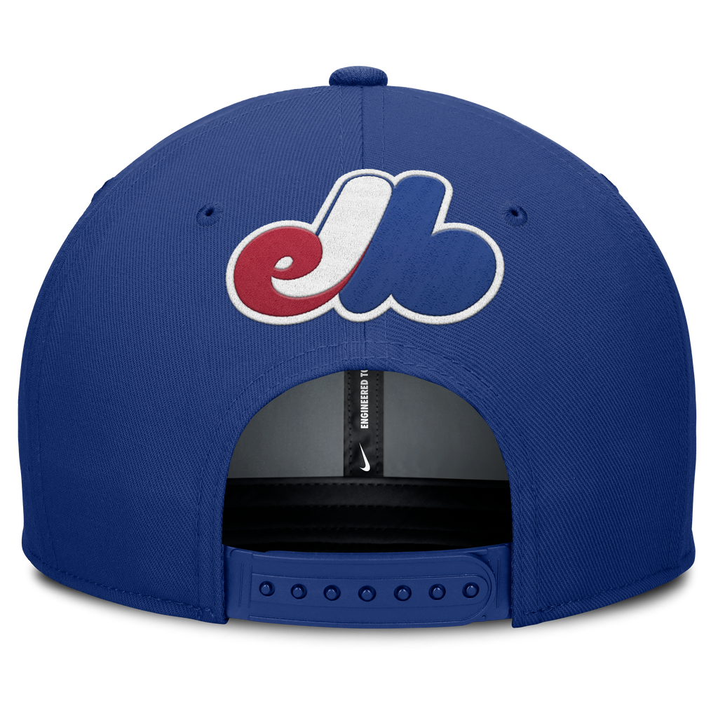 Montreal Expos Nike Gray/Royal Dri-Fit Pro Snapback Hat