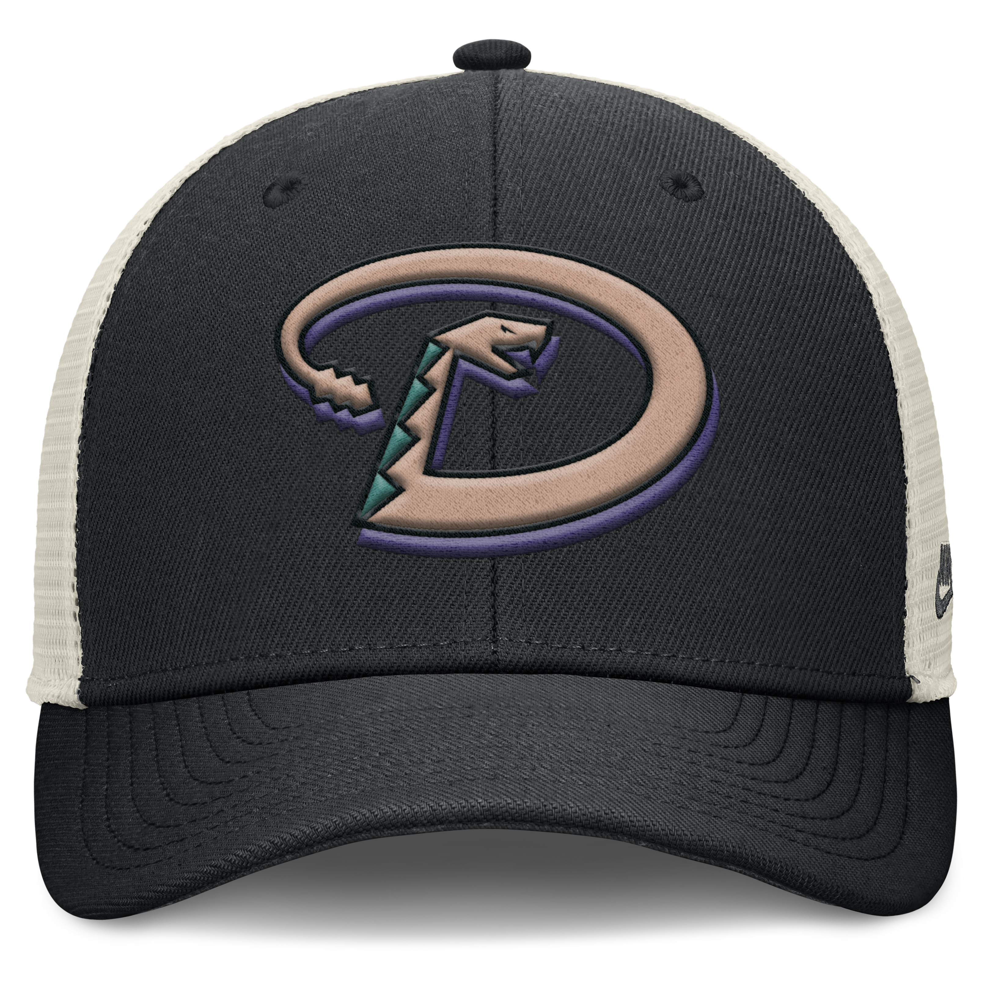 Arizona Diamondbacks Nike Rise Black Adjustable Snapback Trucker Hat