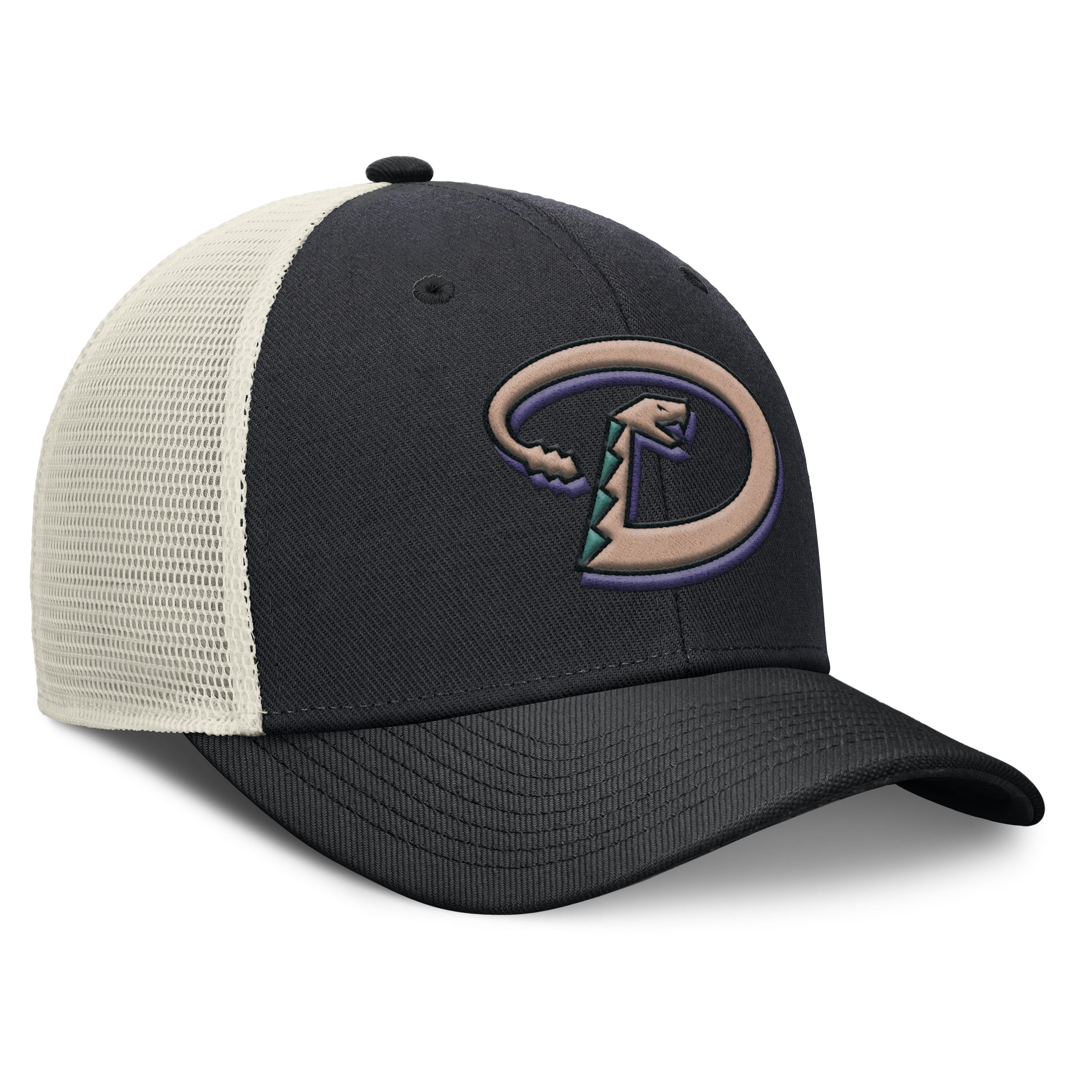 Arizona Diamondbacks Nike Rise Black Adjustable Snapback Trucker Hat