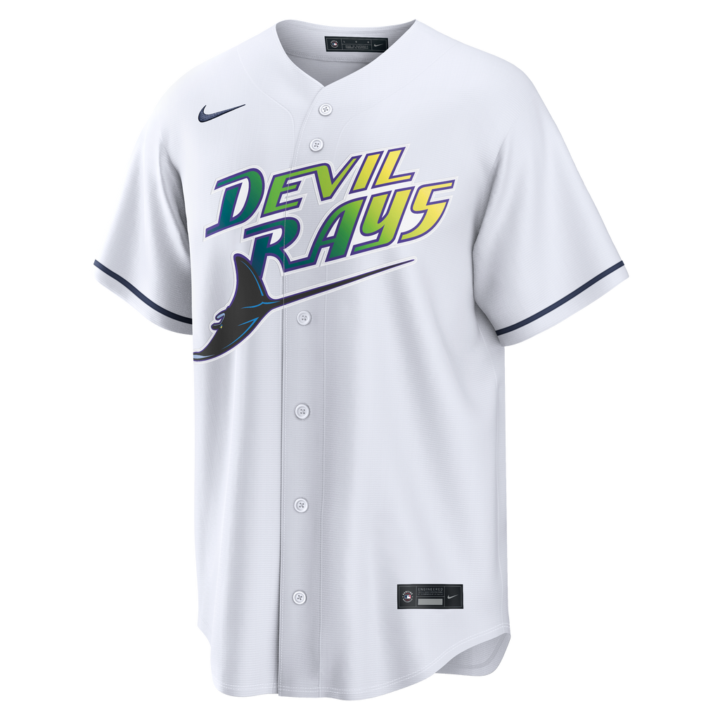 Men's Tampa Bay Devil Rays Nike White Home Replica Team Jersey