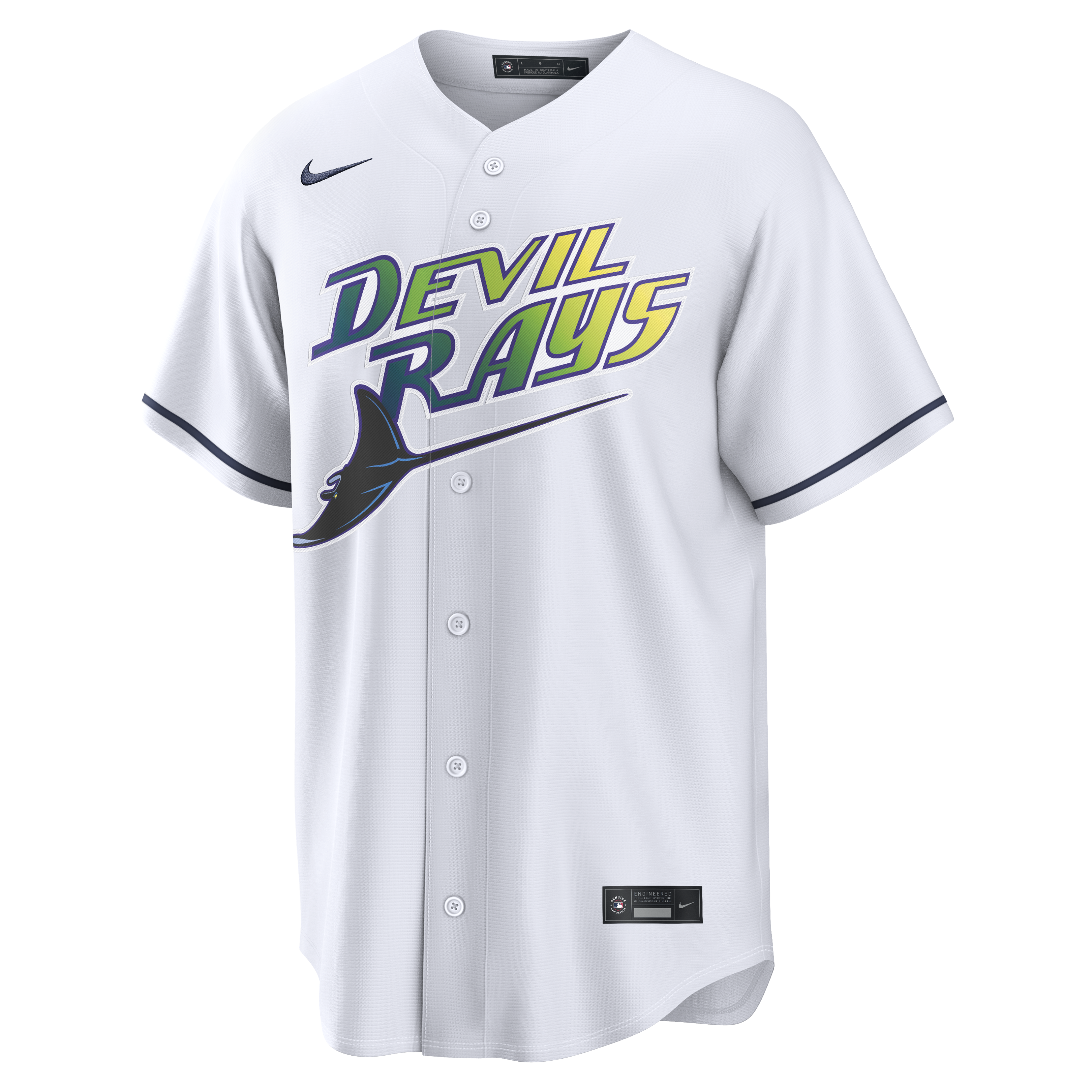 Men's Tampa Bay Devil Rays Nike White Home Replica Team Jersey