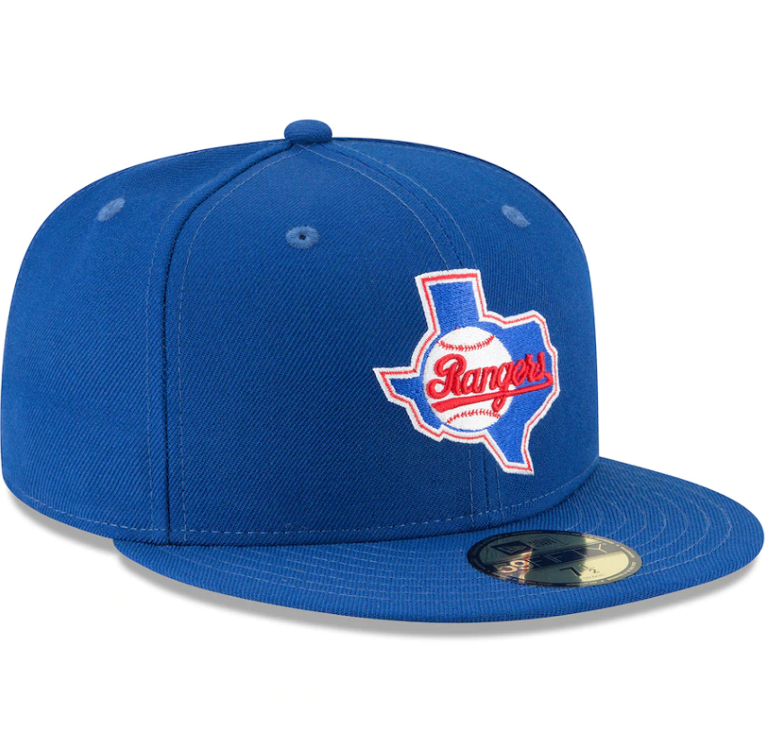 Men's Texas Rangers New Era Blue Cooperstown Collection Wool 59FIFTY Fitted Hat