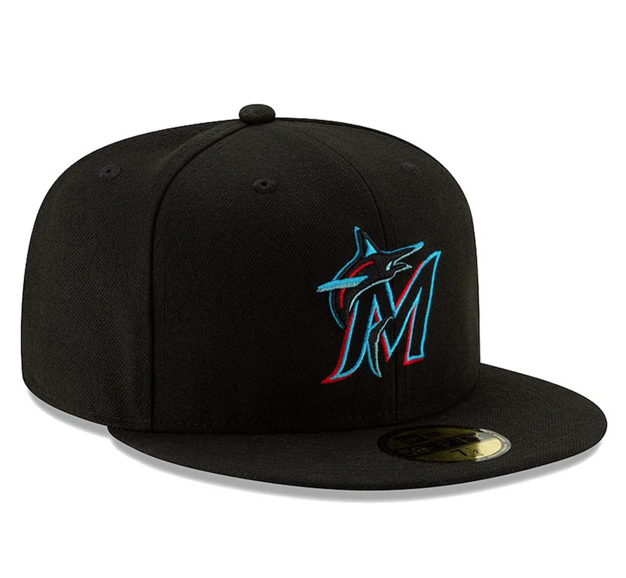 Men's Miami Marlins New Era Black Authentic Collection On-Field 59FIFTY Fitted Hat