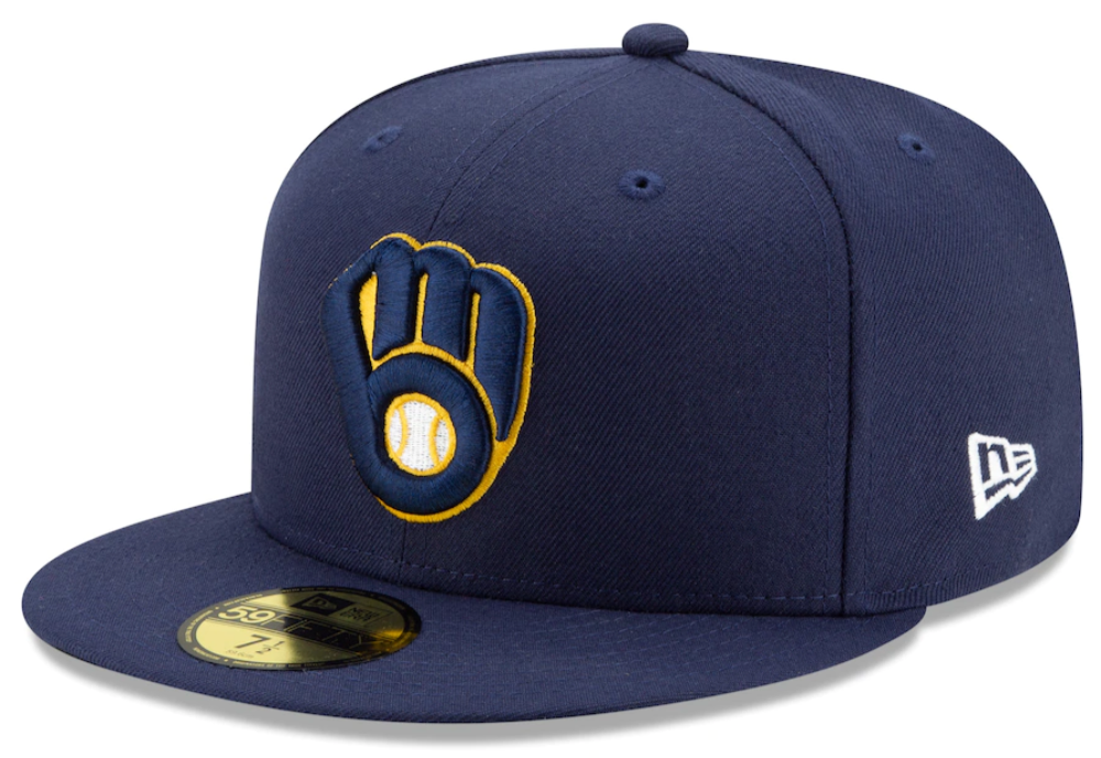 Men's Milwaukee Brewers New Era Navy Home Authentic Collection On-Field 59FIFTY Fitted Hat