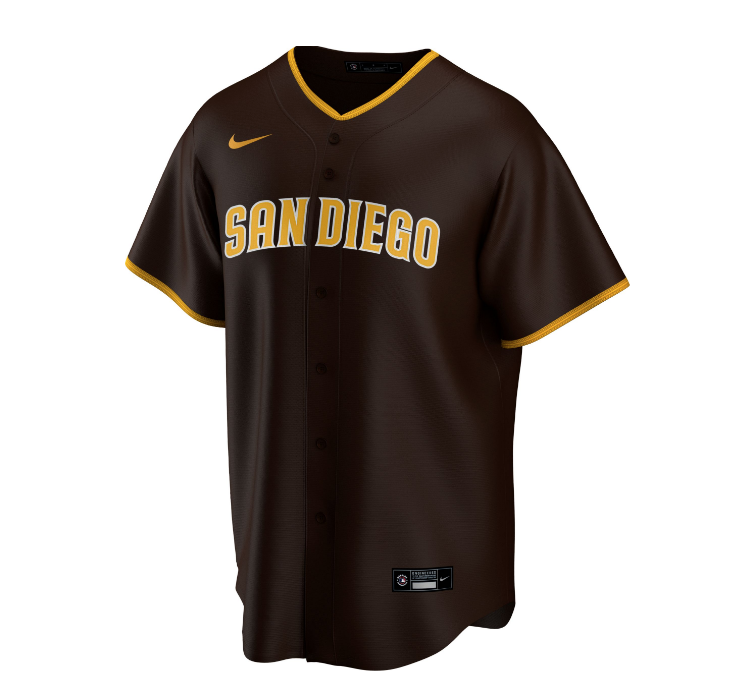 Nike Men's Replica San Diego Padres Fernando Tatis Jr. Cool Base Brown Jersey