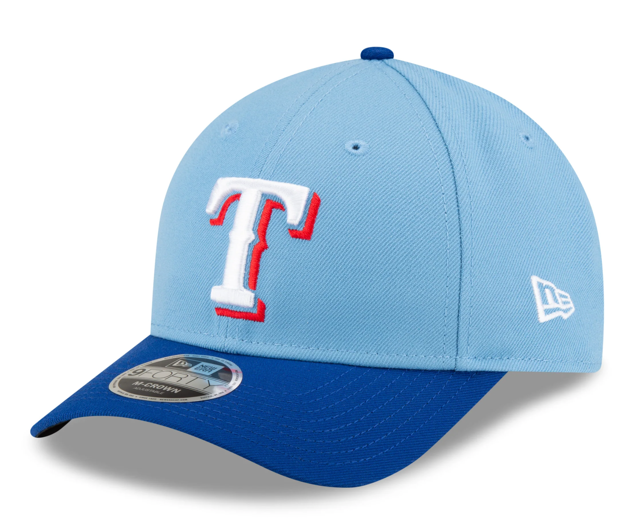 Texas Rangers Blue Alternate New Era Player Replica M-Crown 9FORTY Adjustable Hat
