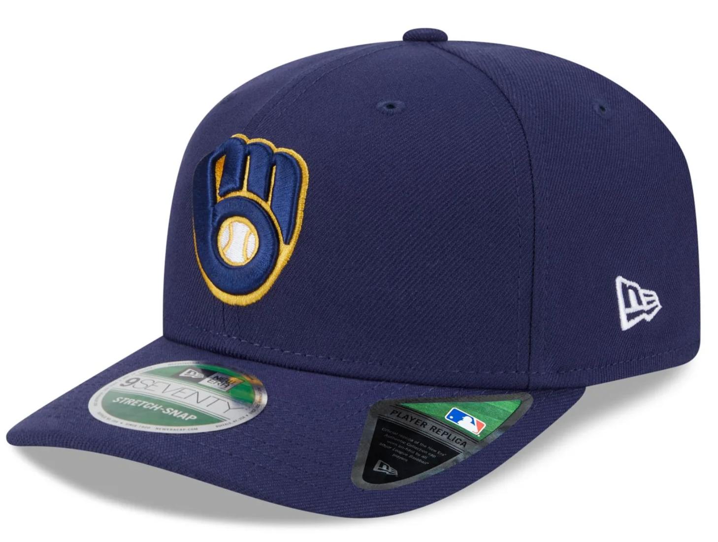 Milwaukee Brewers Navy New Era Player Replica 9SEVENTY Stretch Snap Adjustable Hat
