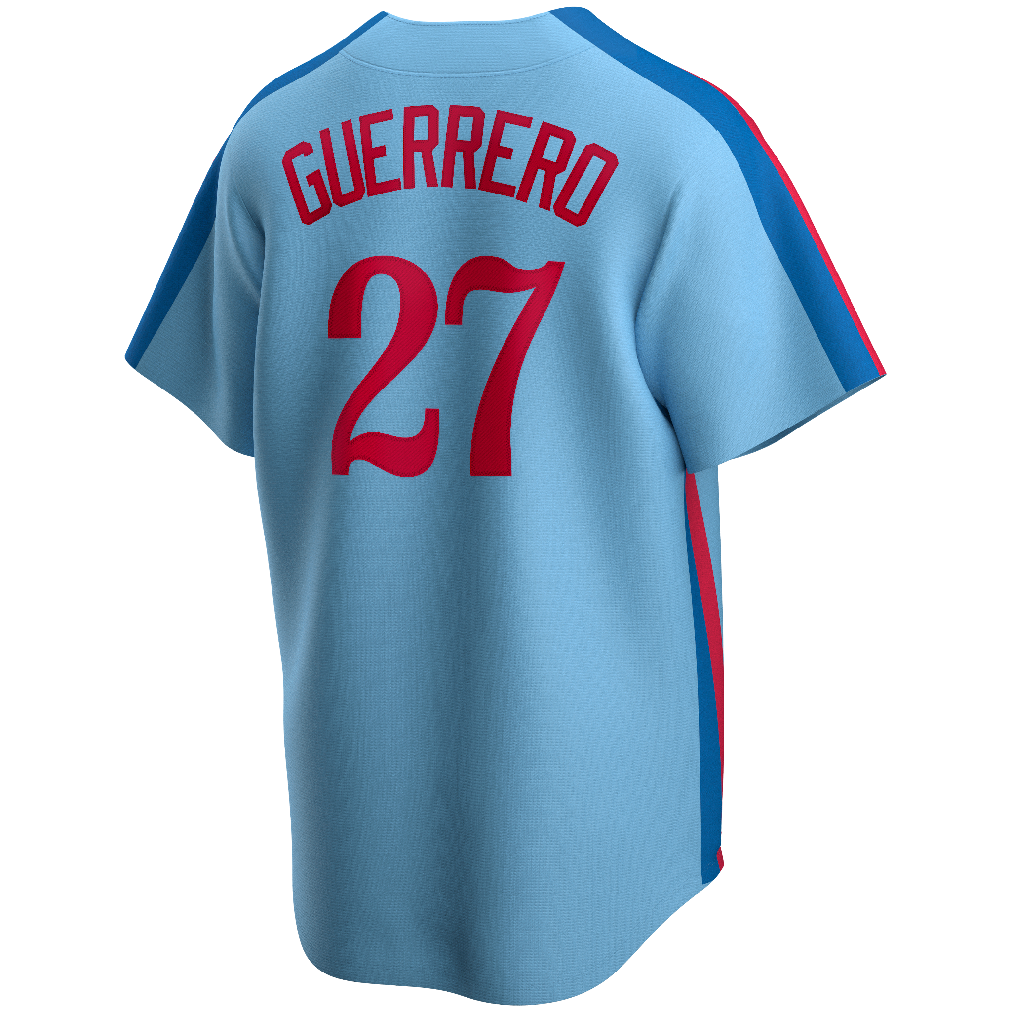 Men's Montreal Expos Vladimir Guerrero Nike Light Blue Road Cooperstown Collection Team Jersey
