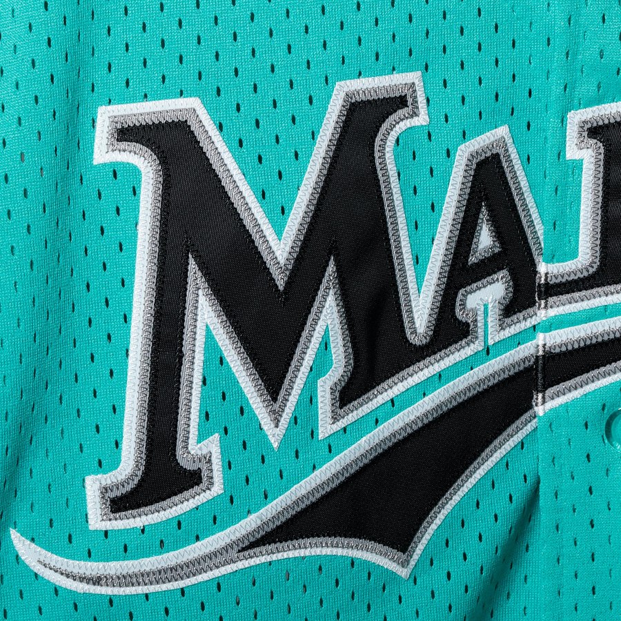 Men's Florida Marlins Andre Dawson 1995 Mitchell & Ness Teal Fashion Cooperstown Collection Mesh Batting Practice Jersey
