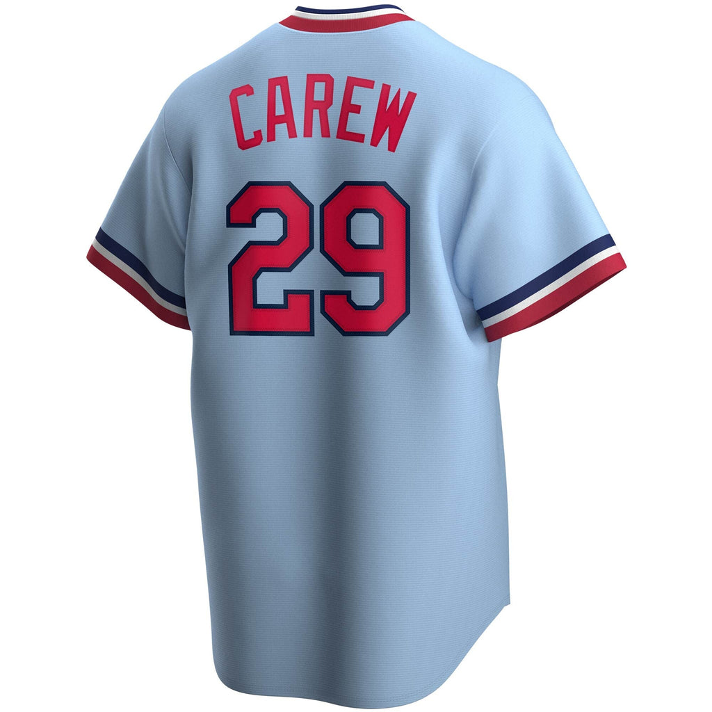 Men's Nike Rod Carew Blue Cooperstown Collection Player Jersey